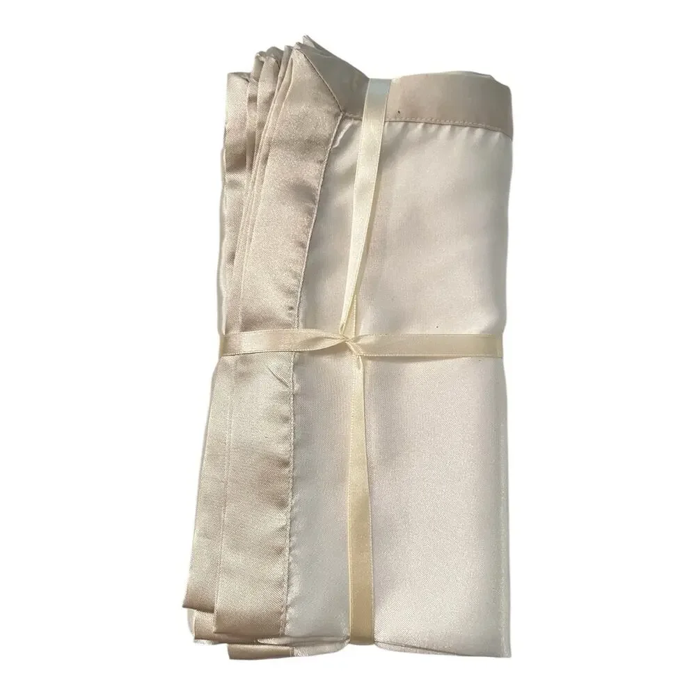 Vintage Linen n Things Napkins Set Of 4 Satin Pearls Table Ivory NEW